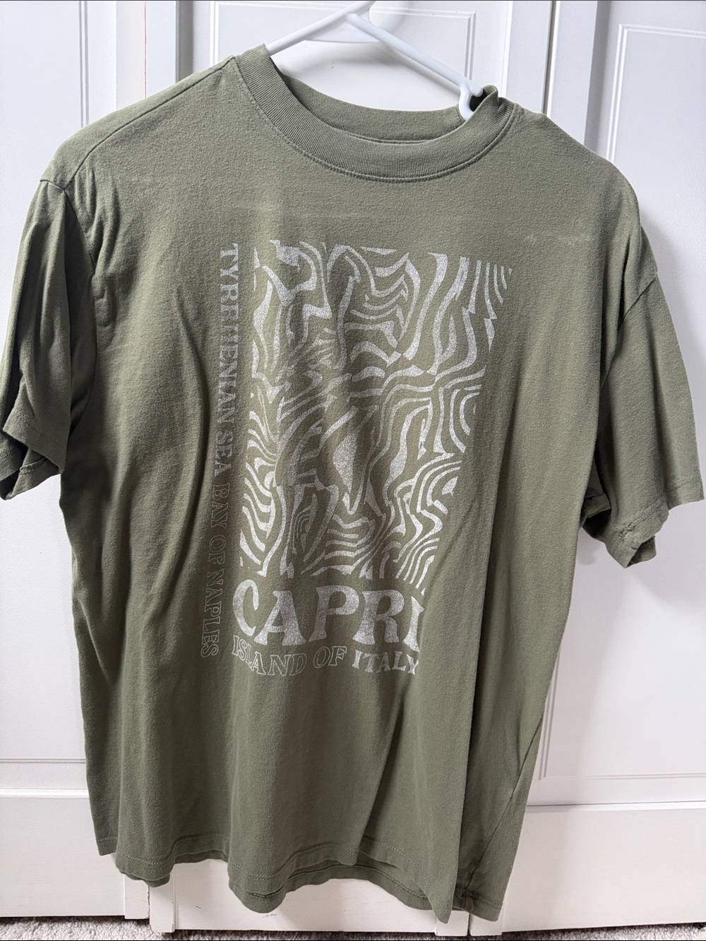 Abercrombie and Fitch Capri Graphic Olive Green graphic T‑Shirt